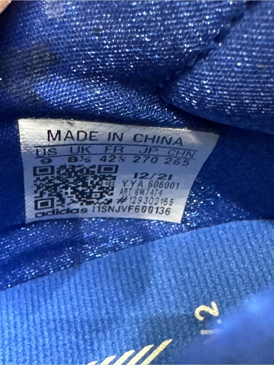 adidas Blue Athletic Soccer Cleats Shoe Interior - Deep Blue main image 4